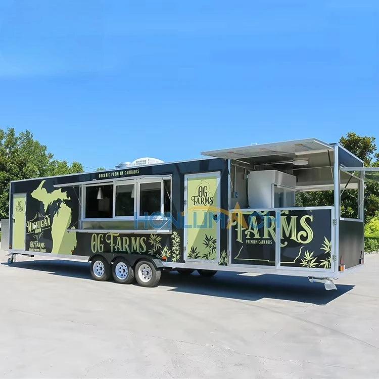 HONLU Mobile Food Trailer Fully Equipped Food Cart Food Vending Truck for Sale