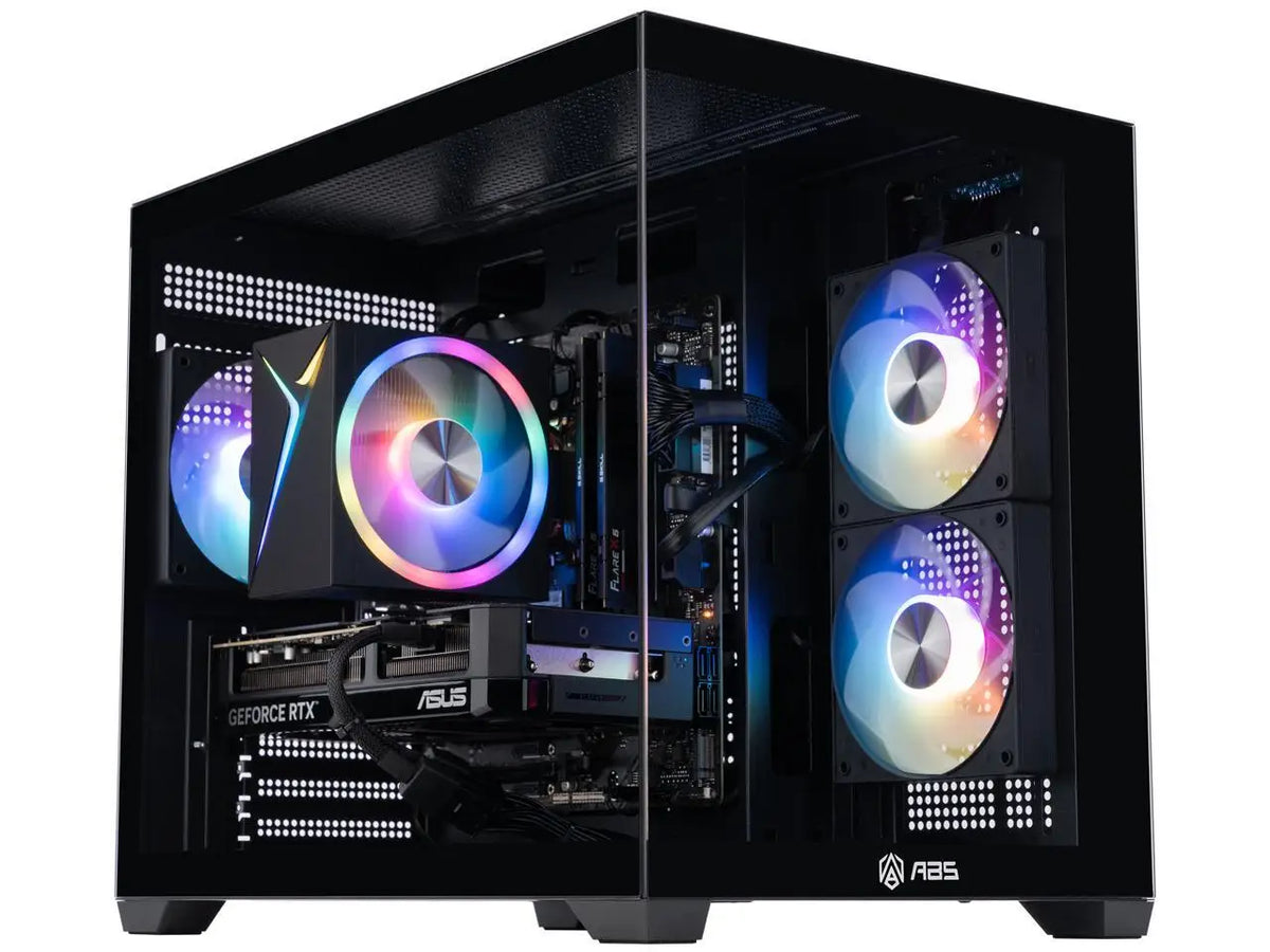ABS Flux II Aqua Prebuilt Gaming PC - Windows 11 - Intel Core i7-14700F - GeForce RTX 5070 12GB - DLSS 4 - 32GB DDR5 - 1TB NVMe SSD