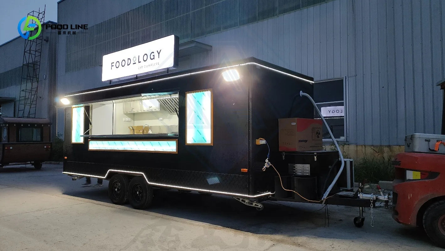 New Full Kitchen Coffee Beverage Food Truck - Fashion Dining Trailer for Street Catering