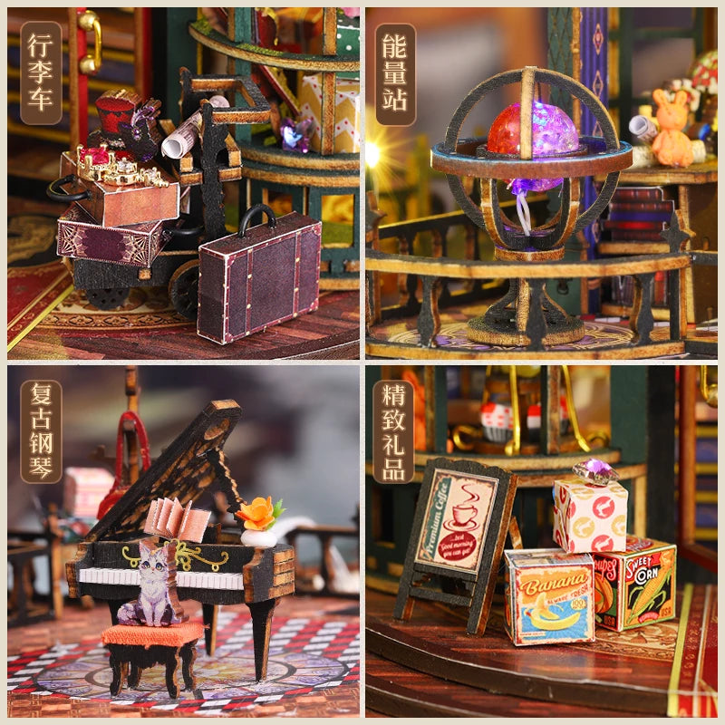 Diy Big Wooden Dollhouse  Furniture Light Kit Doll House Casa Miniature Accessories Handmade Wooden Toys Birthday Gifts