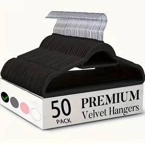 10/20/50 Pack Premium Velvet Hangers, Non-Slip Flocked Felt Hangers, Sturdy Clothes Hangers with 360° Rotatable Hook, Heavy Duty Coat Hanger, Durable Slim Hanger for Closet Space Saving