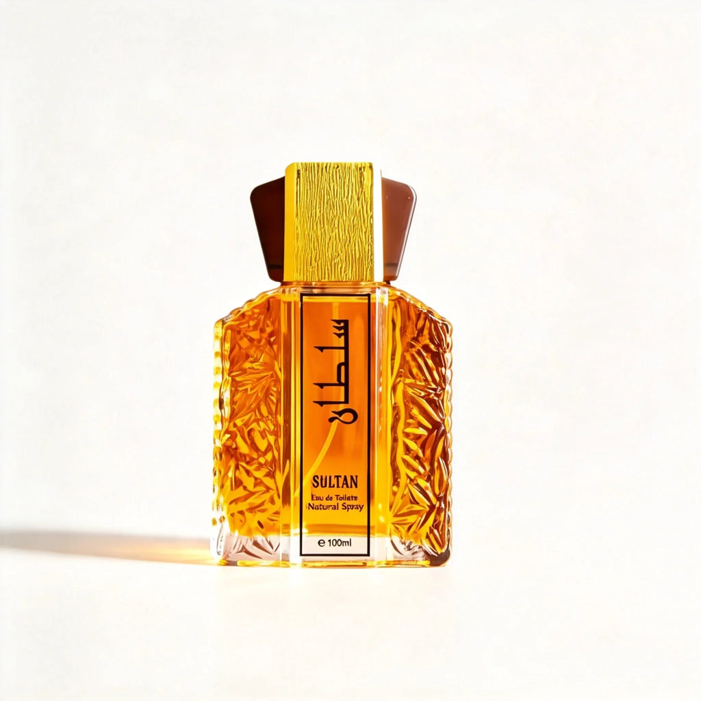 100ml Sultan Arabian Oriental Men Eau de Toilette, Long Lasting Floral Woody Cologne, Ylang Ylang Neroli Bergamot, Iris Rose Sandalwood Vanilla Scent, Luxury Middle Eastern Fragrance for Daily Dating Party Gift