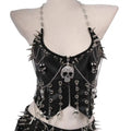 Goth Top Y2K Clothes Women's Tanks Emo Clothing Gothic Boho Tops with Spikes Skull Punk Rock Teens Rave Festival Spiked Grunge