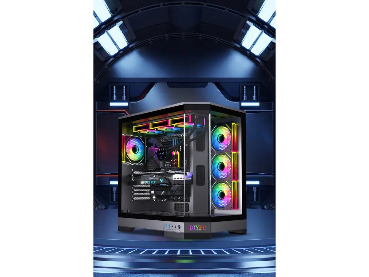 DIYPC Vanguard-F1-BK Black Cases (Computer Cases - ATX Form)