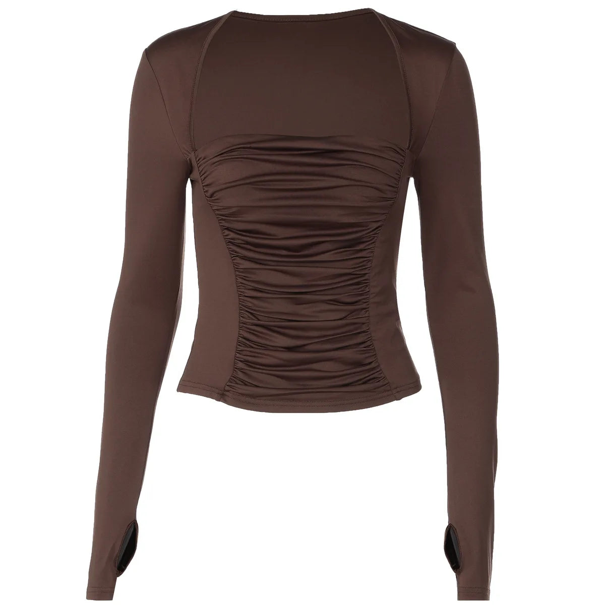 High Quality Hot Selling Wholesale Autumn New Fashion Slim Fit Long Sleeved T-shirt Slimming Solid Square Neck Base Shirt Women