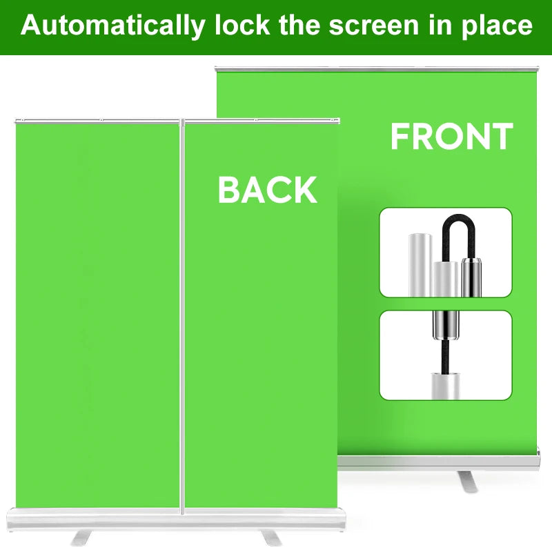 Green Screen,Portable Pull Up Wrinkle Resistant Polyester Green Background Screen, Chroma Key Green Panel For Video Live Game