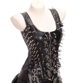 Women's Y2K Emo Clothing Grunge Goth Cross Tanks Top with Spikes Studded Scorpion Punk Rock Design for Rave Festival Shirt Teens