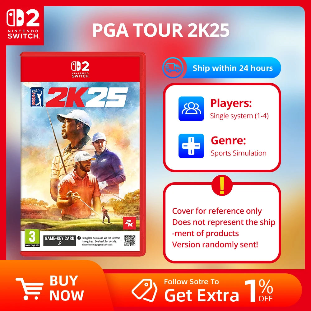 Nintendo Switch 2 Game - PGA TOUR 2K25- Games Physical Cartridge for Nintendo Switch OLED Lite
