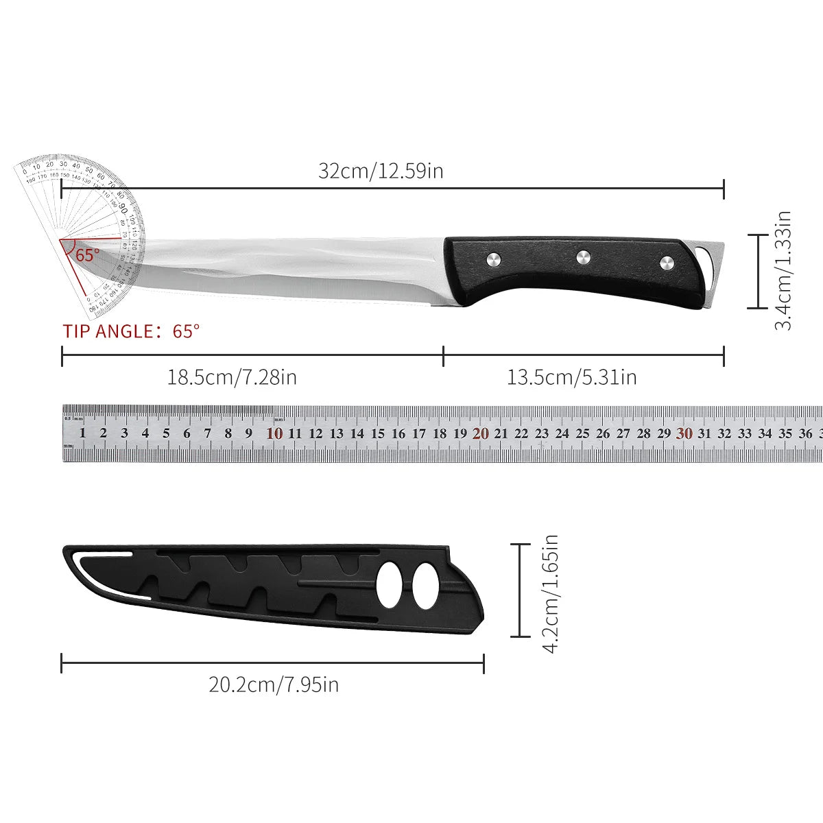 Slaughtering Knives Boning Knife Handmade Knife Professional Kitchen Knives Meat Processing Butchery Tools Outdoors Knives ﻿