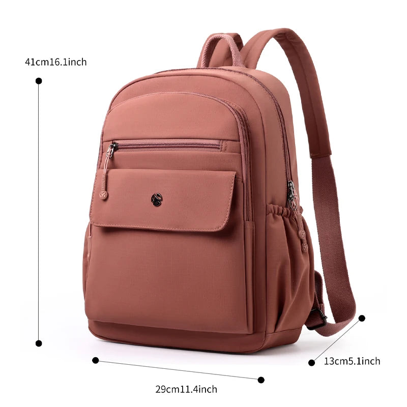 Waterproof Nylon Daypack Women Laptop Backpacks Multipocket Schoolbag for Teenage Girls Large Capacity Outdoor Travel Rucksack