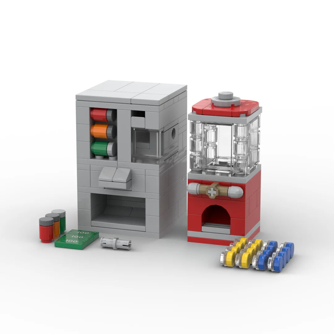 City Series MOC Scenes Street Vending machine View machine Decoration DIY Building Blocks Education Kids Toys