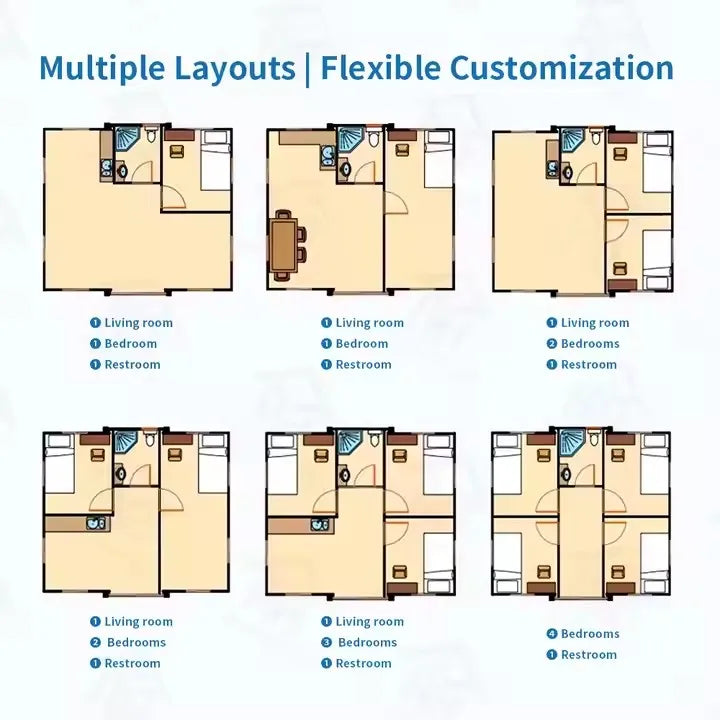 Customized House Prefabricated Homes 3 Bedroom Portable Housing 2 Storey Mini 40 Ft Expandable Container House Prefabricated Hou