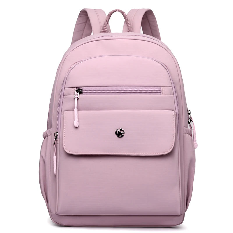 Waterproof Nylon Daypack Women Laptop Backpacks Multipocket Schoolbag for Teenage Girls Large Capacity Outdoor Travel Rucksack