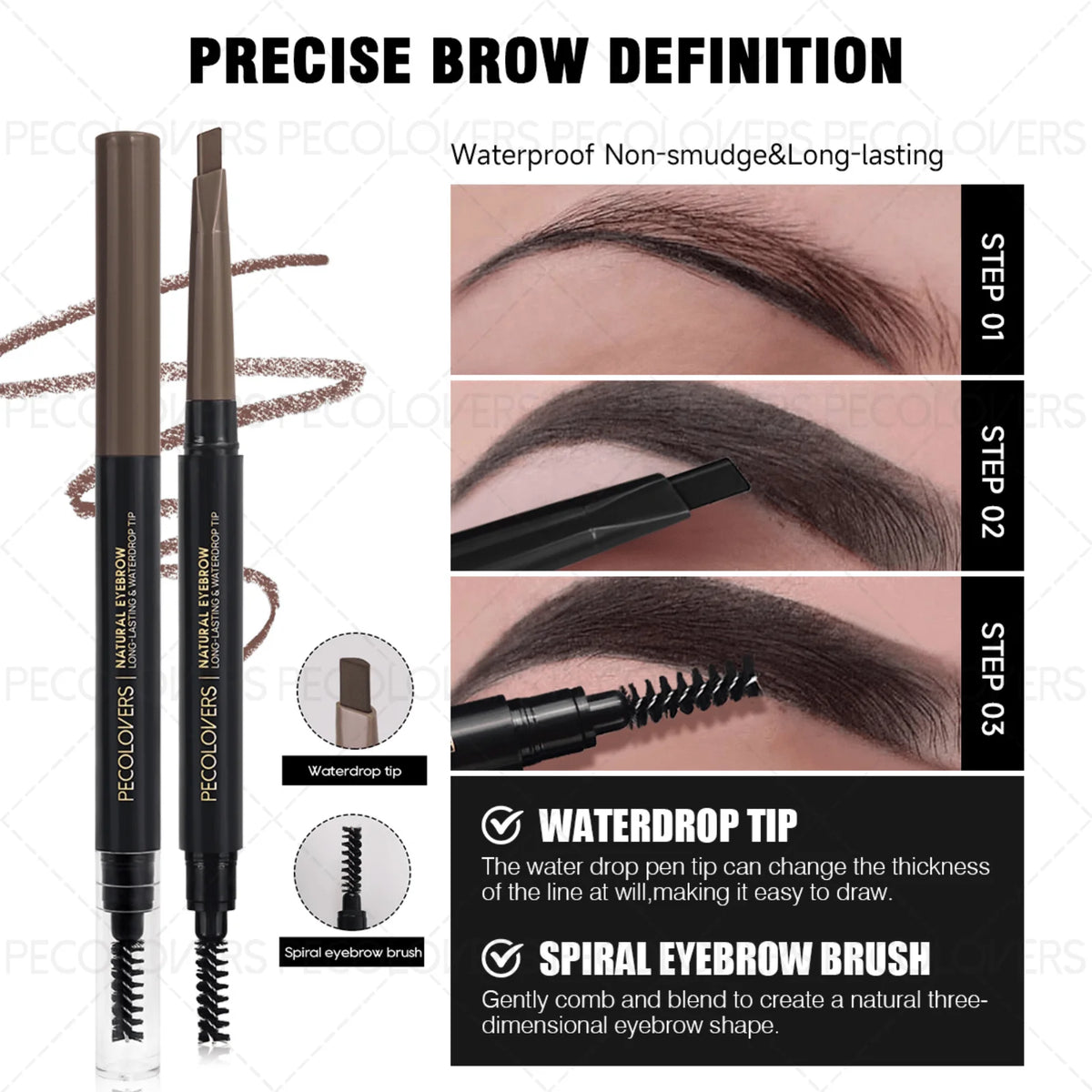 12PCS All-in-One Eye & Brow Makeup Set, 40 Shades Vibrant Color Eyeshadow Palette, Natural 3D Eyebrow Pencil, Quick-Dry Liquid Eyeliner, Volumizing Curling Mascara with Makeup Brushes, Waterproof Sweat-proof, Blendable Matte Shimmer Eyeshadow Kit