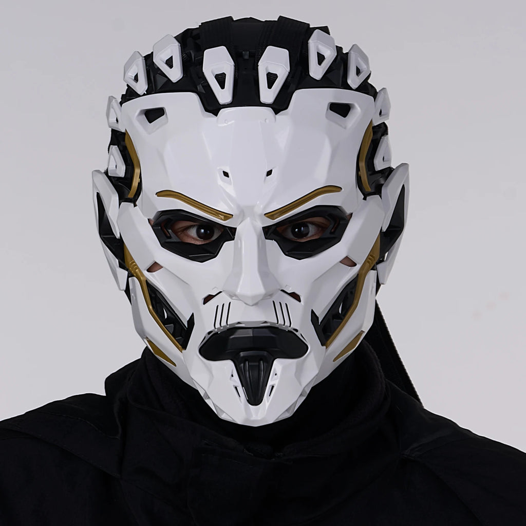 JAUPTO Punk Witcher Mask Halloween Costume Prop Face Mask for Parties Quality Assurance Cosplay Accessory