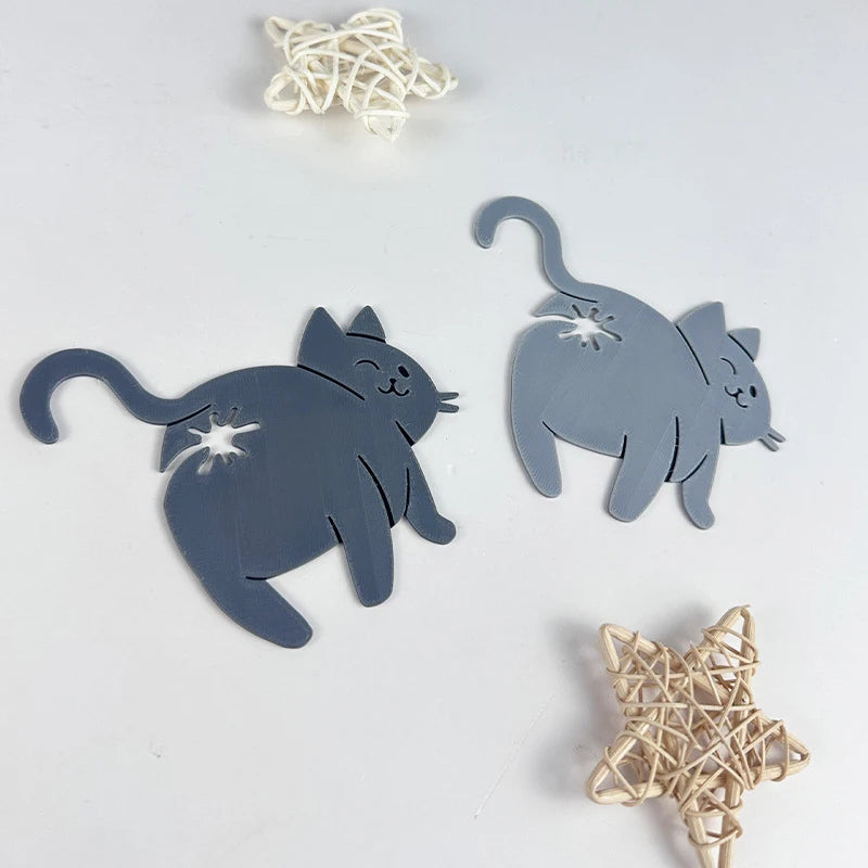 2pcs 3D Cat Butt Bread Bag Clip Snack Bag Sealing Clip Novelty Kitchen Gadget Food Storage Bag Clip For Cat Lovers