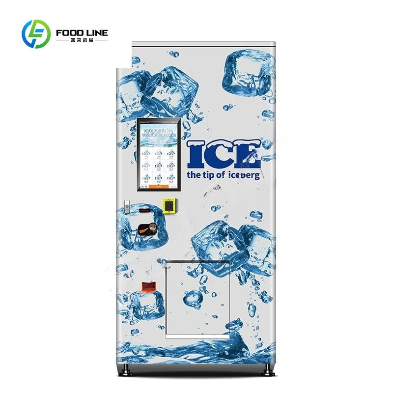 FOODLINE Customized Vending Machines Supplier Maquinas Expendedoras Bagged Solutions Outdoor Self-Service  Ice Cube Vending