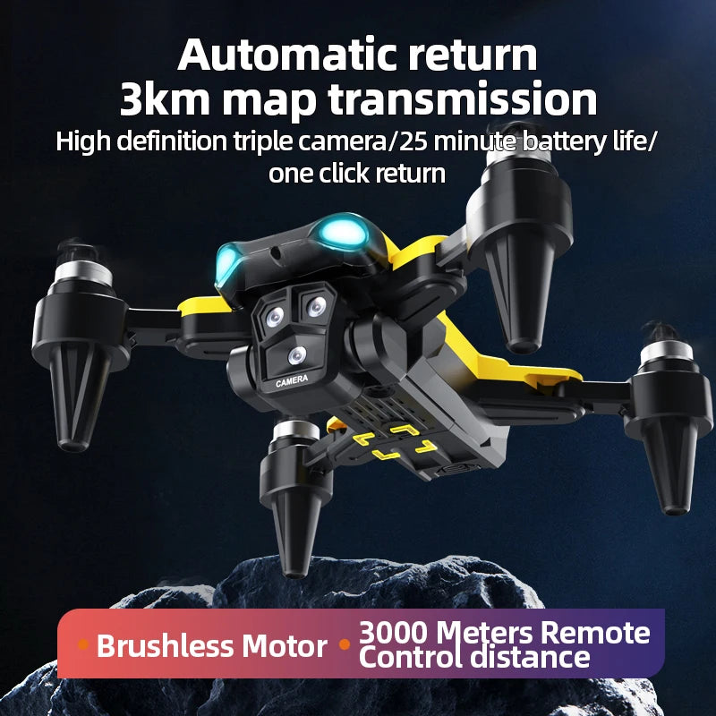 New B9 Pro RC Drone 4K 1080P Wide Angle Dual HD Camera Foldable Quadcopter WiFi FPV Altitude Hold， Long Endurance Drone - Equipped With Optical Flow Positioning And Dual High-definition Cameras, It Is The Perfect Gift For Adults And Aviation Photography E