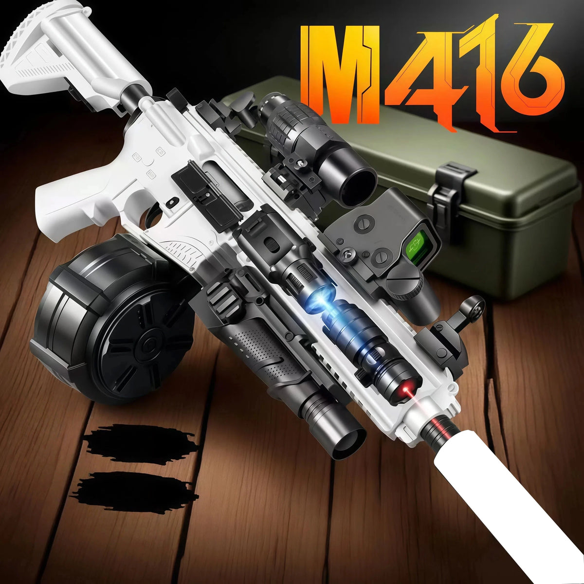Large Gel Splatter Blaster for Orbeez, Suitable for Backyard Fun and Outdoor Team Shooting Games, 416 Full Configuration