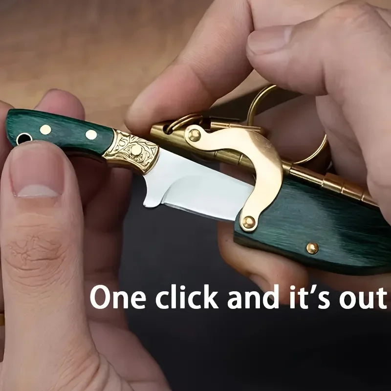 1PC Outdoor Creative Knife Fun Knife Men's Button Knife Outdoor Peeling Knife Household Box Opening Knife Small Knife Gift Knife