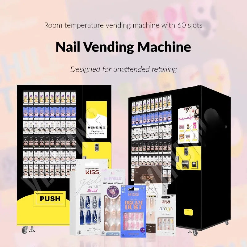 Hair and Eyelash Vending Machine With Credit Card Reader Selling Beauty Products and Cosmetics Sample Vending Machine