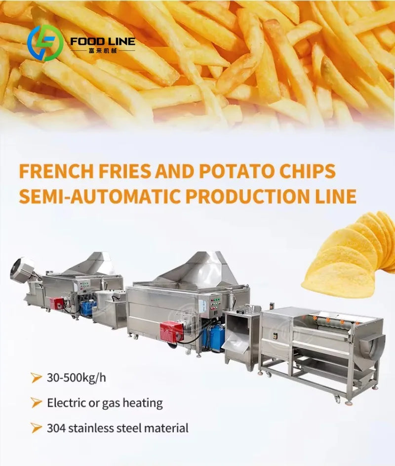 French fries production line/making machine French fries production, fried potato production line