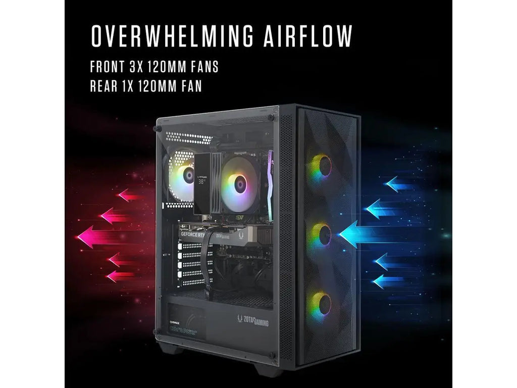 Zotac GAMING MEK AI-Enhanced Gaming PC Desktop Computer - NVIDIA GeForce RTX 5060, AMD Ryzen 5 5500 4.2GHz, 16GB RGB DDR4, 1TB NVME M.2 SSD, 650W 80+ GOLD PSU, WiFi 6E, Windows 11 Home