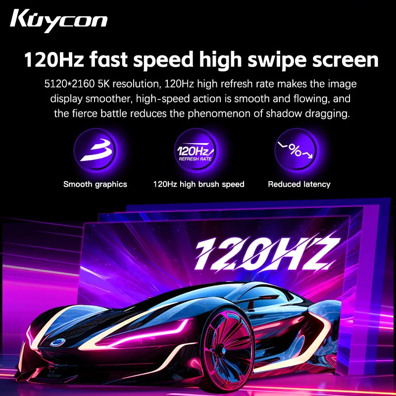 120Hz 40 Inch Gaming Monitor Kuycon P40K UHD IPS PC LED Display HDR 99%sRGB 400 Nits Computer Screen Anti-glare HDMI Type-C VESA