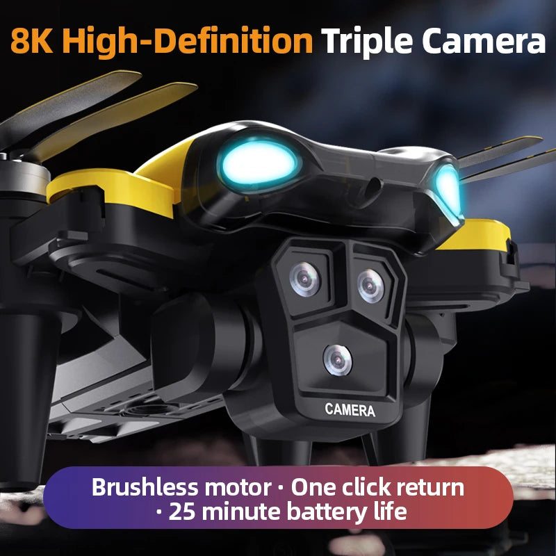 New B9 Pro RC Drone 4K 1080P Wide Angle Dual HD Camera Foldable Quadcopter WiFi FPV Altitude Hold， Long Endurance Drone - Equipped With Optical Flow Positioning And Dual High-definition Cameras, It Is The Perfect Gift For Adults And Aviation Photography E