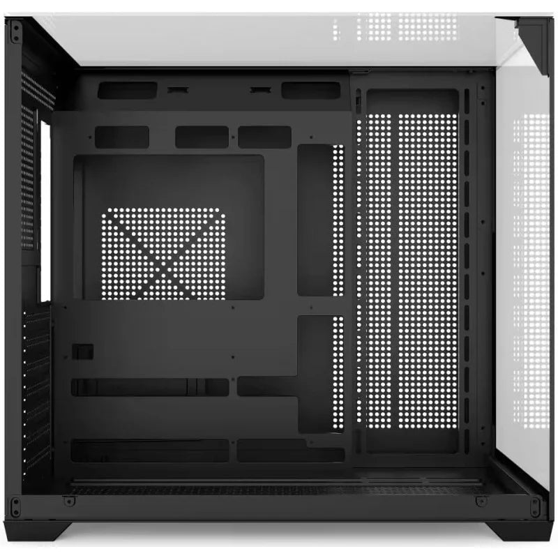 HALL GAMING O11 Vision Compact Stainless Steel ATX Mid Tower PC with Contact Back Support - O11VPX Black Case PC