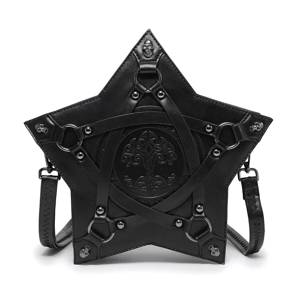 Foreign Trade Bag Women, Goth Embossed niche Women's Backpack Single Shoulder Oblique Span