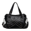 Rivet Punk Large Capacity Handbags Top Quality Sturdy Soft Leather Casual Tote Bag Shoulder Crossbody Bags Daily Commute Travel