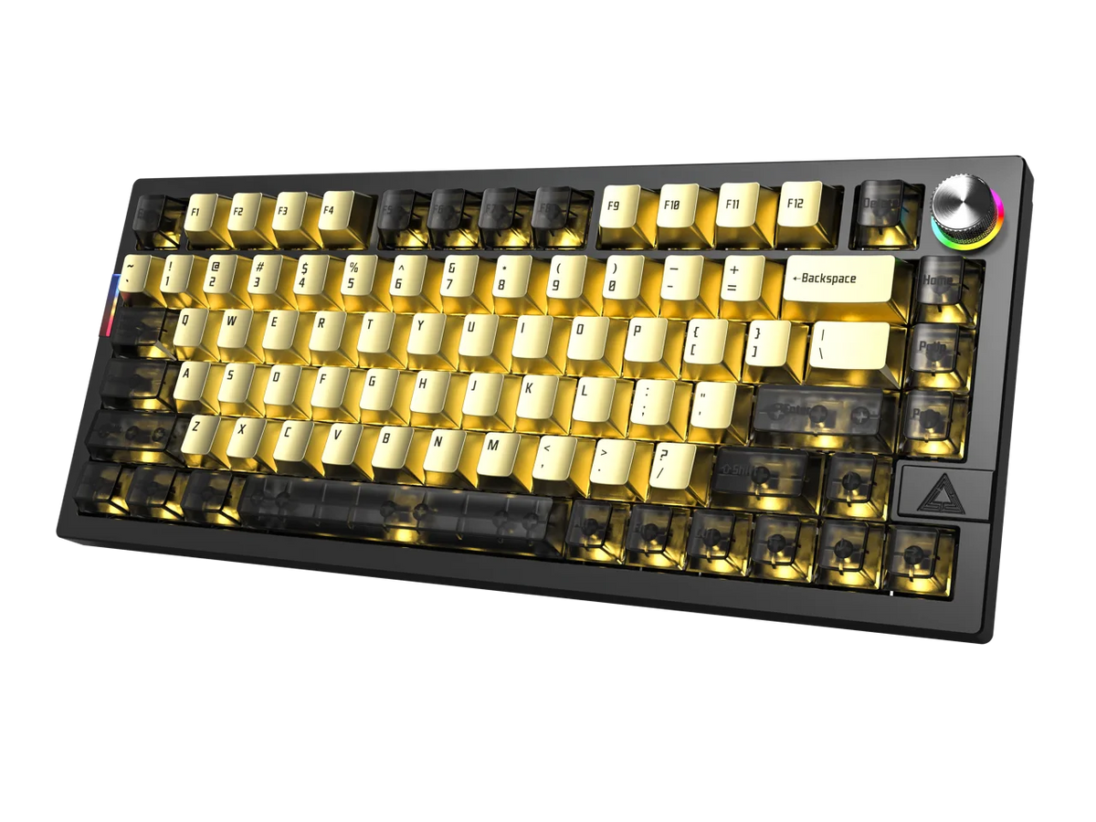 MONTECH MKey Pro Newegg 25th Anniversary Limited Gold Edition Mechanical Gaming Keyboard, Tri-Mode Bluetooth 5.2 / 2.4GHz Wireless / USB-C Wired, 75% Layout, Hot-Swappable, VIA/QMK, Gateron G Pro 3.0