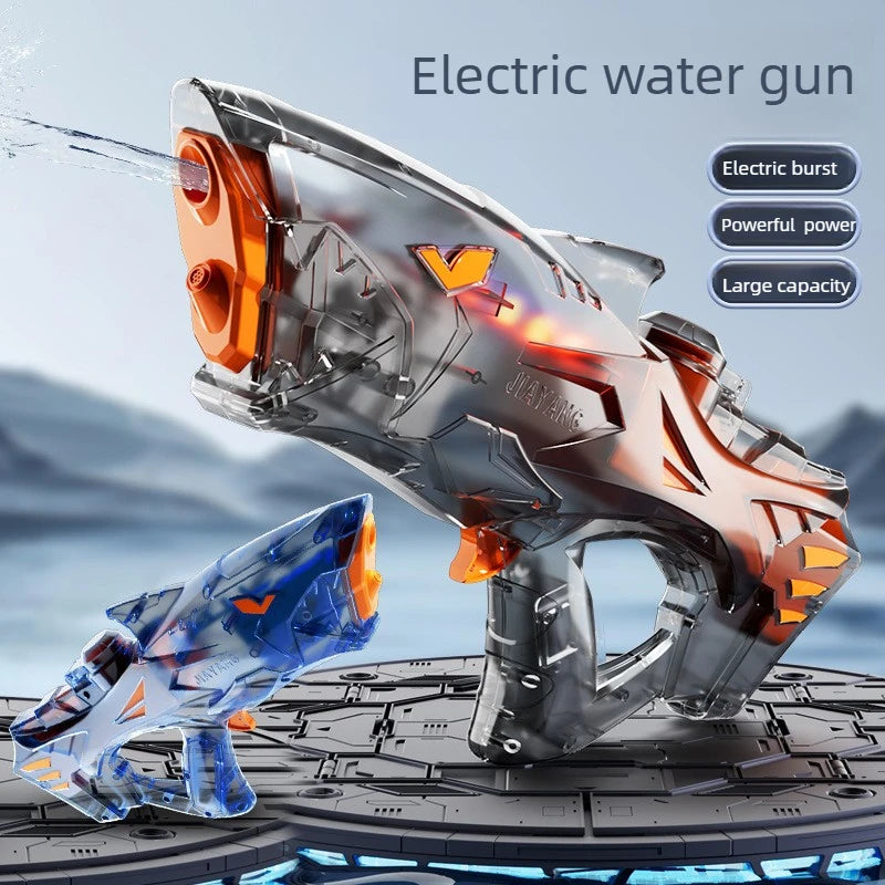 Shark Electric Water Gun Automatic Continuous Firing Squirt Gun  Large Capacity Long Range Shooting Watergun Beach Outdoor Toy