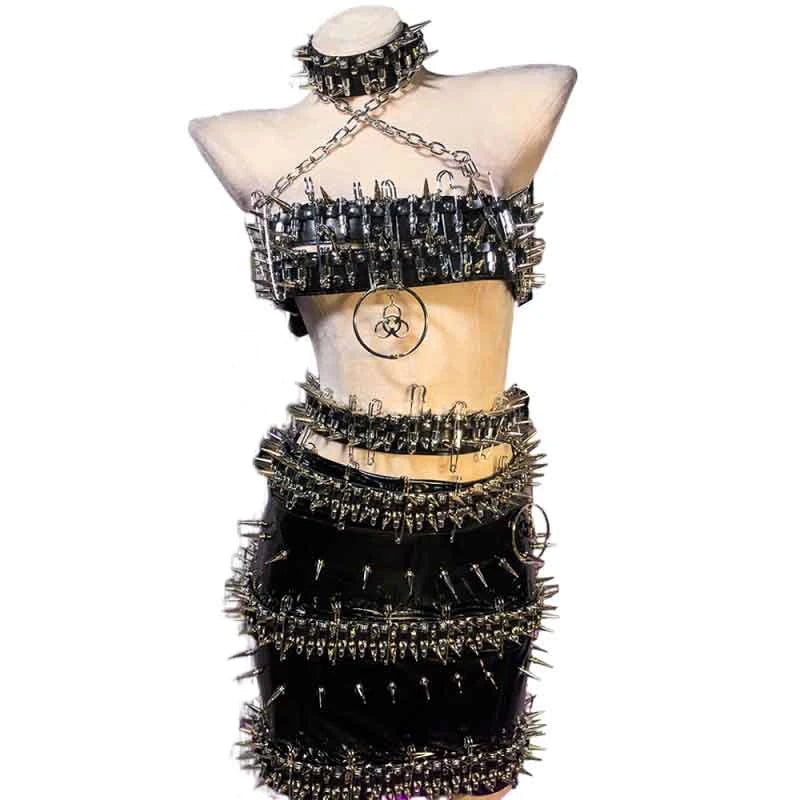 Digital Hand Made Gothic Dress Punk Rock Pin Y2K Halter Camisole TOPS Grunge Eco Goth 90s Emo E-Girls Harajuku DIY Kawaii
