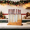 Home Kitchen Double-sided Wooden Magnetic Knife Block No Drilling Storage Organizer High Quality Kitchen Accessories