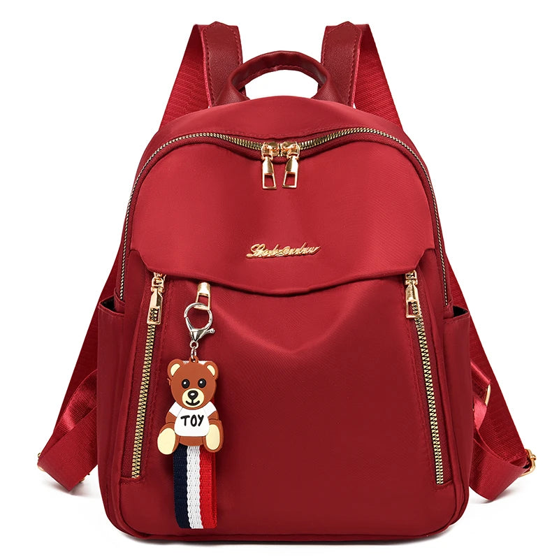 Large Capacity Women Backpacks Simple Black Travel Bag Solid Harajuku Student Schoolbag Casual Woman's Nylon Small Backpack