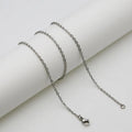 20pcs 304 Stainless Steel Plated PVD 18K Gold Flat Cable Chain Necklace for Bulk Wholesale