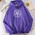Pentagram Gothic Occult Satan Printed Sweatshirts Man Simple Casual Hoodies Street Loose Hoodie New Fleece Autumn Sportswears