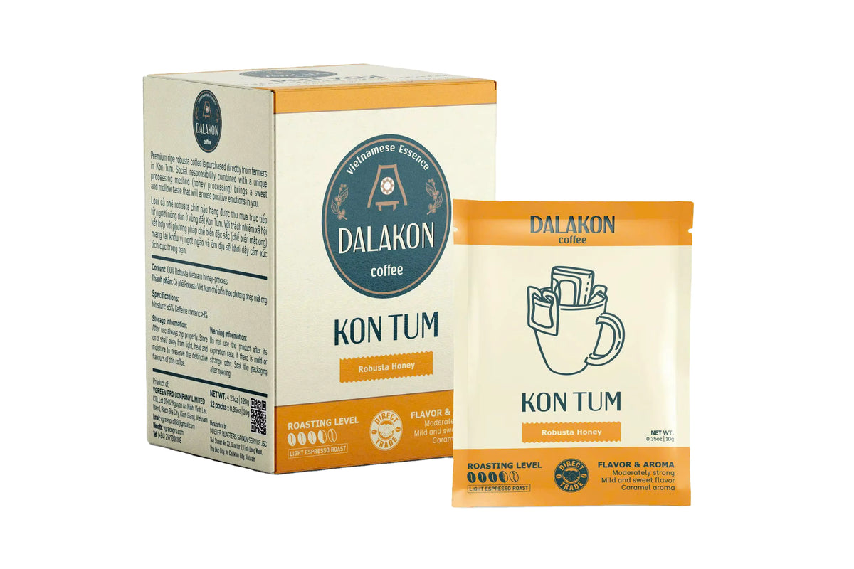 Good Price Vietnamese Specialty Drink Dalakon Robusta Honey Light Roast Premium Ground Coffee 250g Bag Caffeinated Sweet Caramel