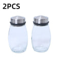NEW Single Bottle Glass Jar and Spice Jar Set Rack Glass Seasoning Sugar Pepper Bottles Salt Shakers Holder Kitchen Storage Rack