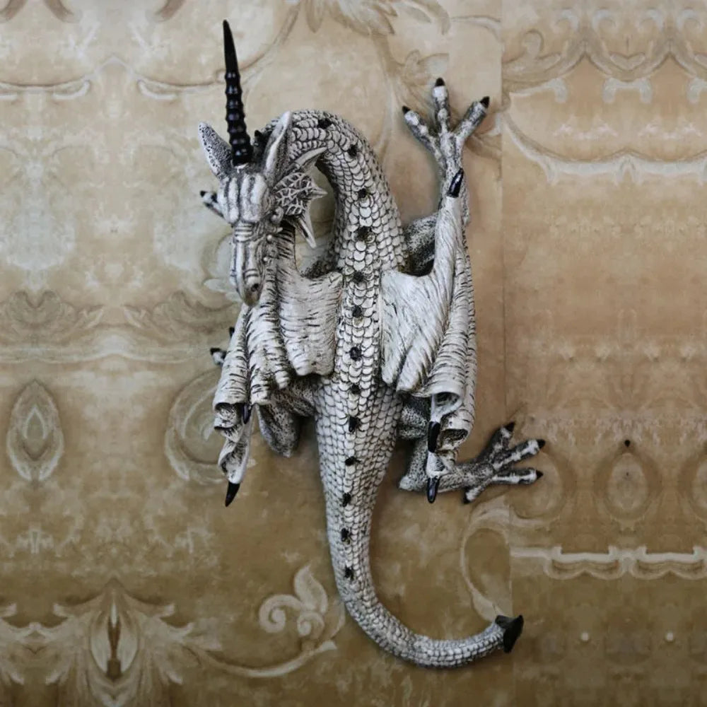 New Black and White Flying Dragon Gardening Pendant Garden Home Decoration Resin Crafts Bedroom Kitchen Living Room Wall Home