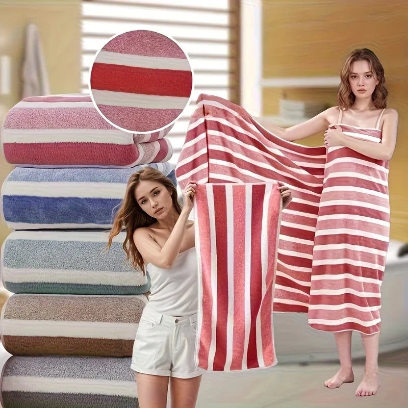 8 Piece Durable Decorative Two Tone Striped Towel Set Ultra Soft Lint Free Breathable Skin Friendly Quick Drying High Absorbency Bathroom Towels for Home Hotel Guest Bathroom 2 Bath 2 Face 4 Hand Towels Included