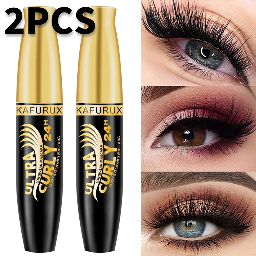 2PC Mascara Eyelashes Lengthening Black Lash Eyelash Extension Eye Lashes Brush Makeup Gifts Long-wearing Mascara Cosmetic for Women Gifts