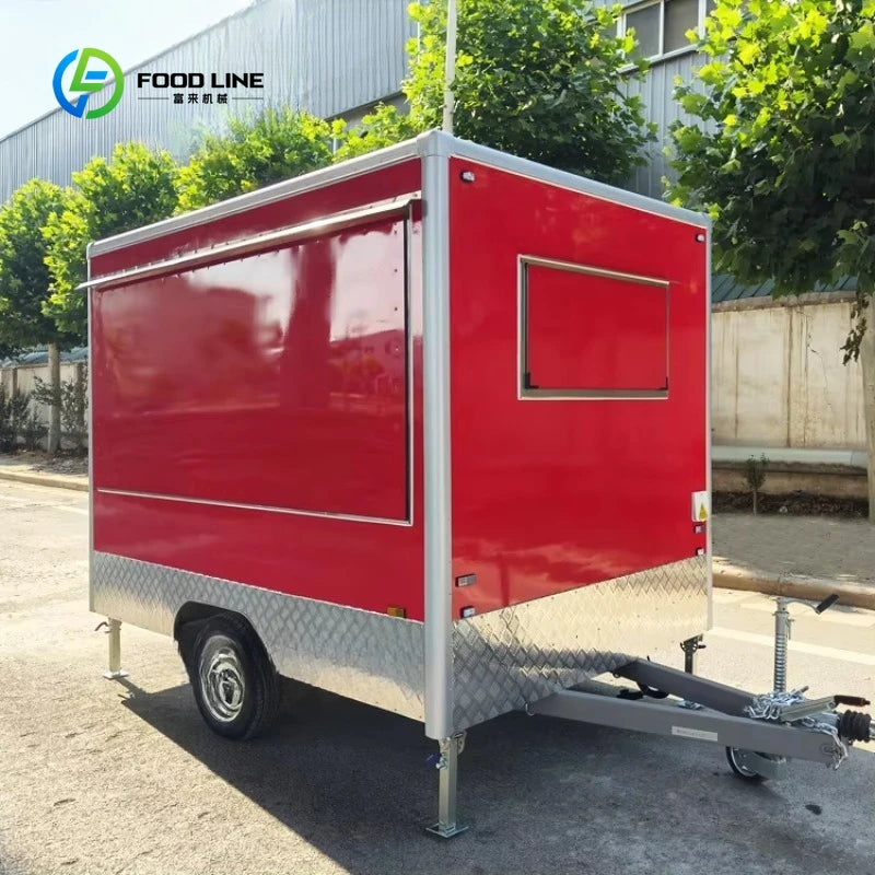 Foodtruck Mobile Restaurant Food Truck  Fully Equipped Small Coffee Cart Square Food Trailer