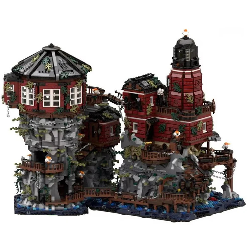 NEW City Hot Selling Street View Moc Lighthouse Astronomer Planetarium model DIY creative ideas Child Toy Assembly Puzzle Gift