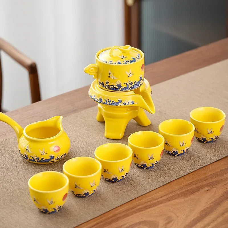 Automatic Kungfu Tea Set  Household Simple Pot Cup Ceramic