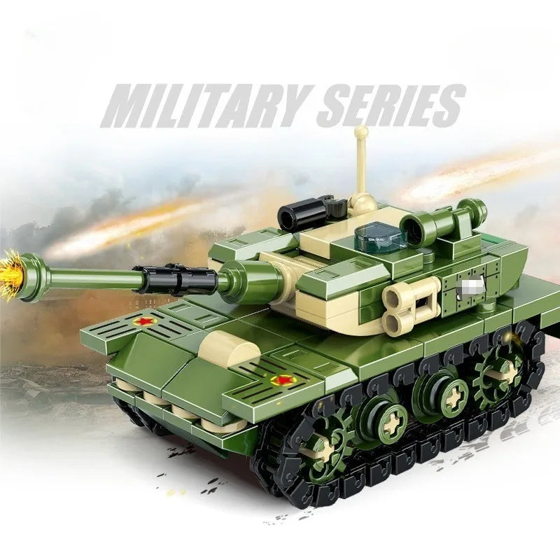 This Heavy-tank Assembly Kit for War Scenarios Is Ideal for Children's DIY Military Models and Serves As An Educational Toy Gift