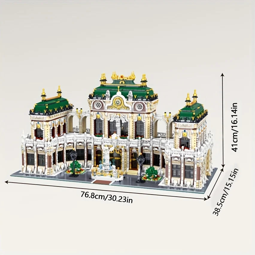 11930PCS Grand Palace Building Blocks Set Large European Baroque Royal Castle Modular Architecture Bricks MOC Street View Model Toys Kit Collectible Display Model Gift For Adult