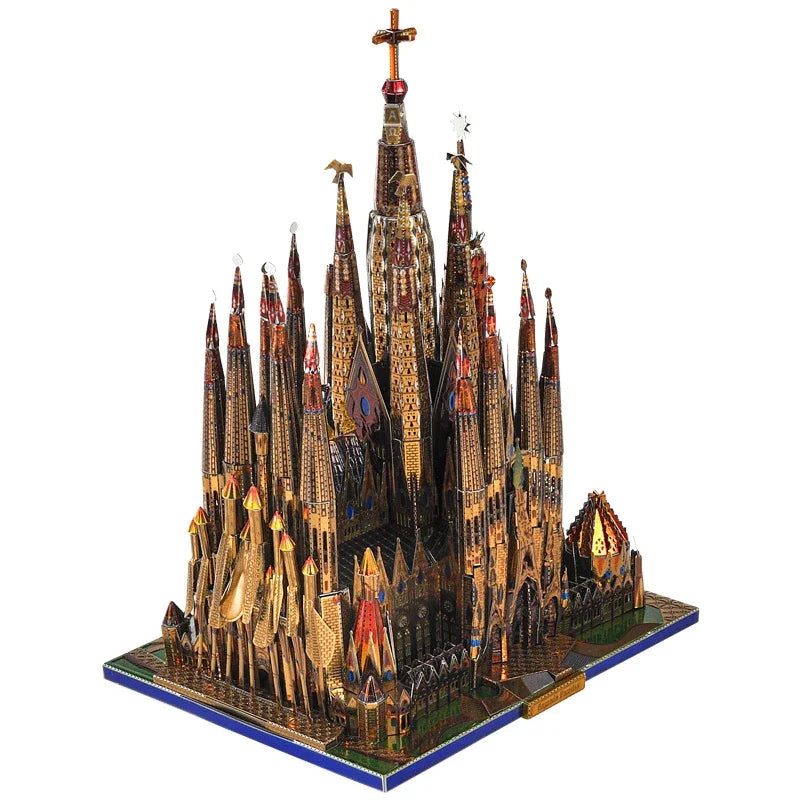 Microworld 3D Matel Puzzle Sagrada Familia Building Model Kits Laser Cut Assemble Jigsaw Toys Christmas Gifts For Teen Kid Adult